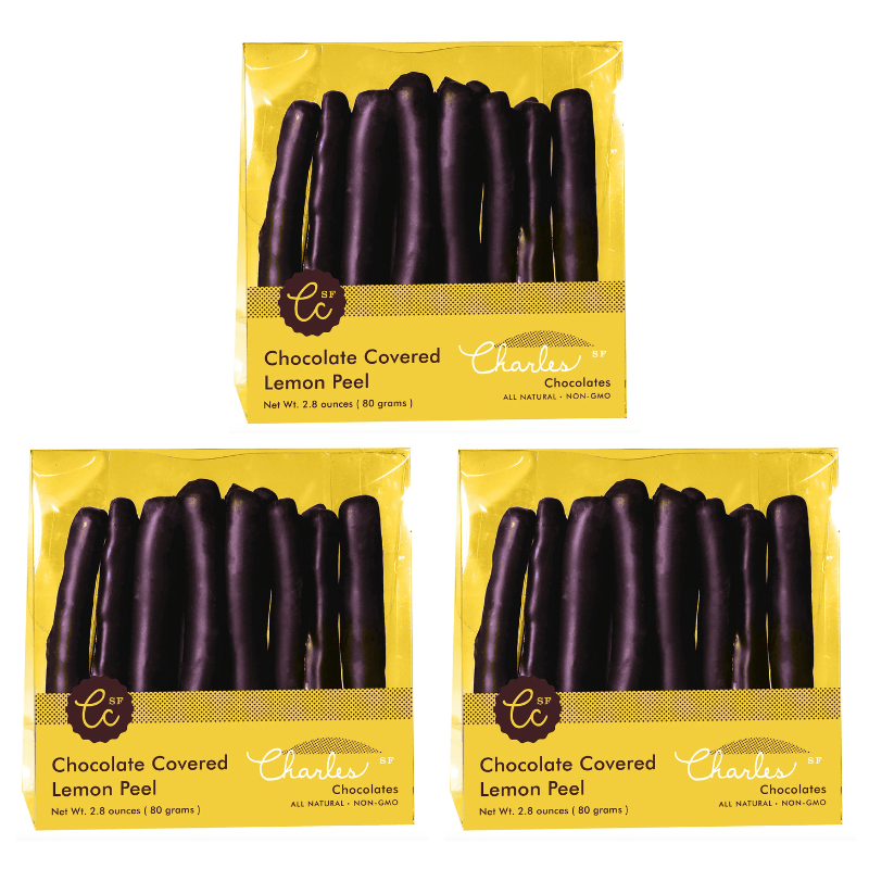 Chocolate Covered Lemon Peel (Three Pack) Treats La Vie Bien Chocolate Covered Lemon Peel (Three Pack)