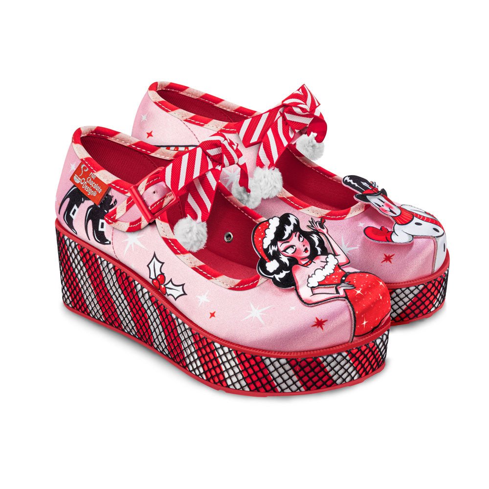 Chocolaticas® Betty Claus Women's Mary Jane Platform Mary Jane Platforms La Vie Bien Chocolaticas® Betty Claus Women's Mary Jane Platform