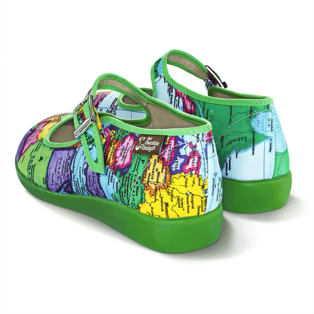 Chocolaticas® Bon Voyage Women's Mary Jane Flat by Hot Chocolate Design