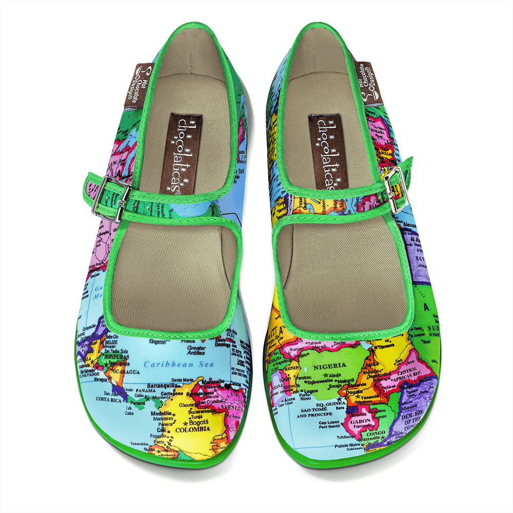 Chocolaticas® Bon Voyage Women's Mary Jane Flat by Hot Chocolate Design