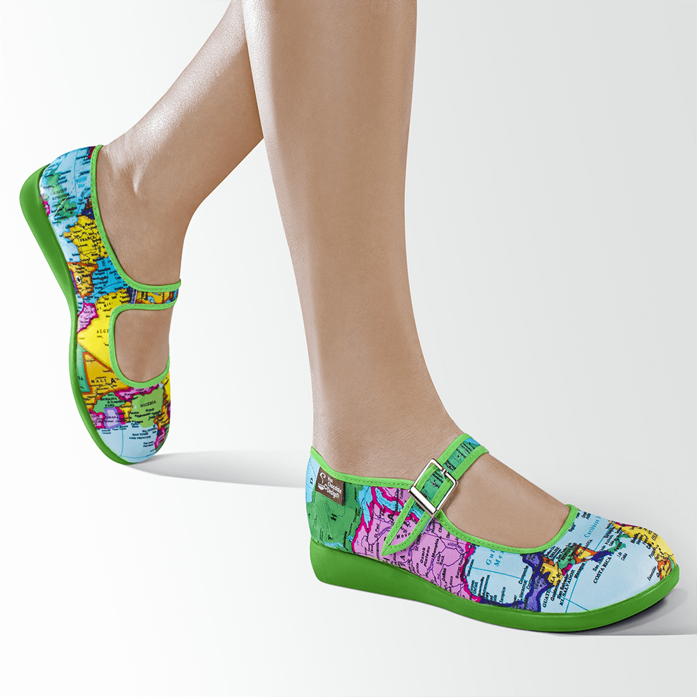 Chocolaticas® Bon Voyage Women's Mary Jane Flat by Hot Chocolate Design