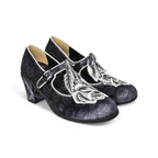 Chocolaticas® Mid Heels Black Tudor Women's Mary Jane Pump by Hot Chocolate Design