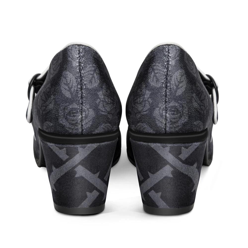 Chocolaticas® Mid Heels Black Tudor Women's Mary Jane Pump by Hot Chocolate Design