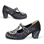 Chocolaticas® Mid Heels Black Tudor Women's Mary Jane Pump by Hot Chocolate Design