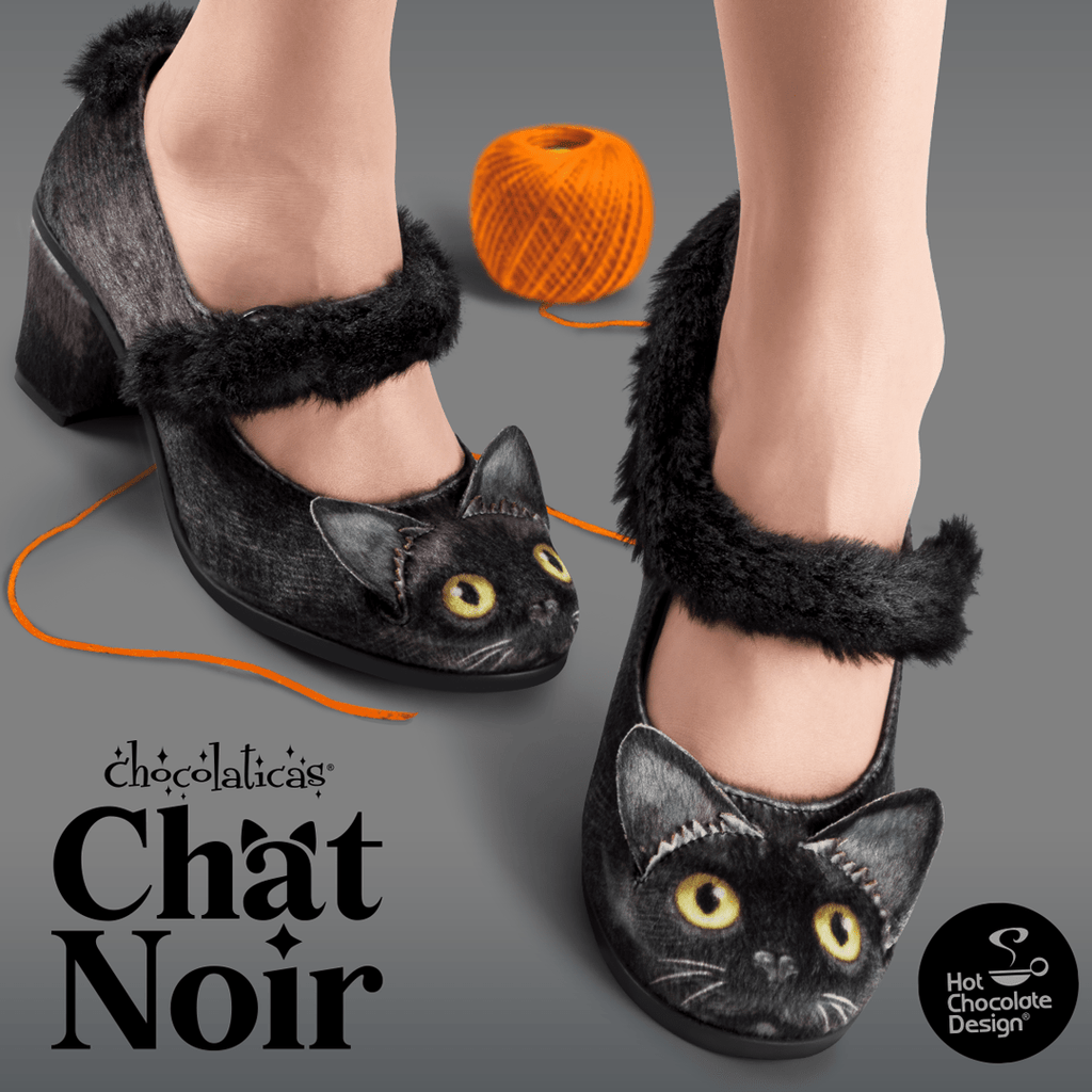 Chocolaticas® Mid Heels Chat Noir Women's Mary Jane Pump Mid Heels La Vie Bien Chocolaticas® Mid Heels Chat Noir Women's Mary Jane Pump