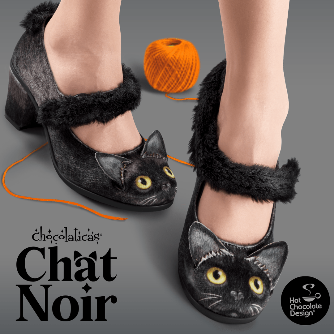 Chocolaticas® Mid Heels Chat Noir Women's Mary Jane Pump Mid Heels La Vie Bien Chocolaticas® Mid Heels Chat Noir Women's Mary Jane Pump