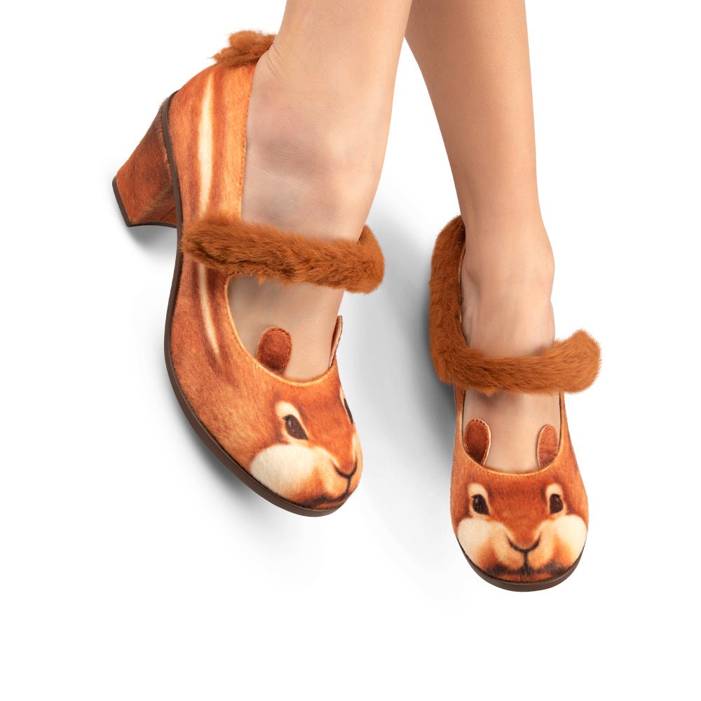 Chocolaticas® Mid Heels Nutty Cheeks Women's Mary Jane Pump Mid Heels La Vie Bien Chocolaticas® Mid Heels Nutty Cheeks Women's Mary Jane Pump