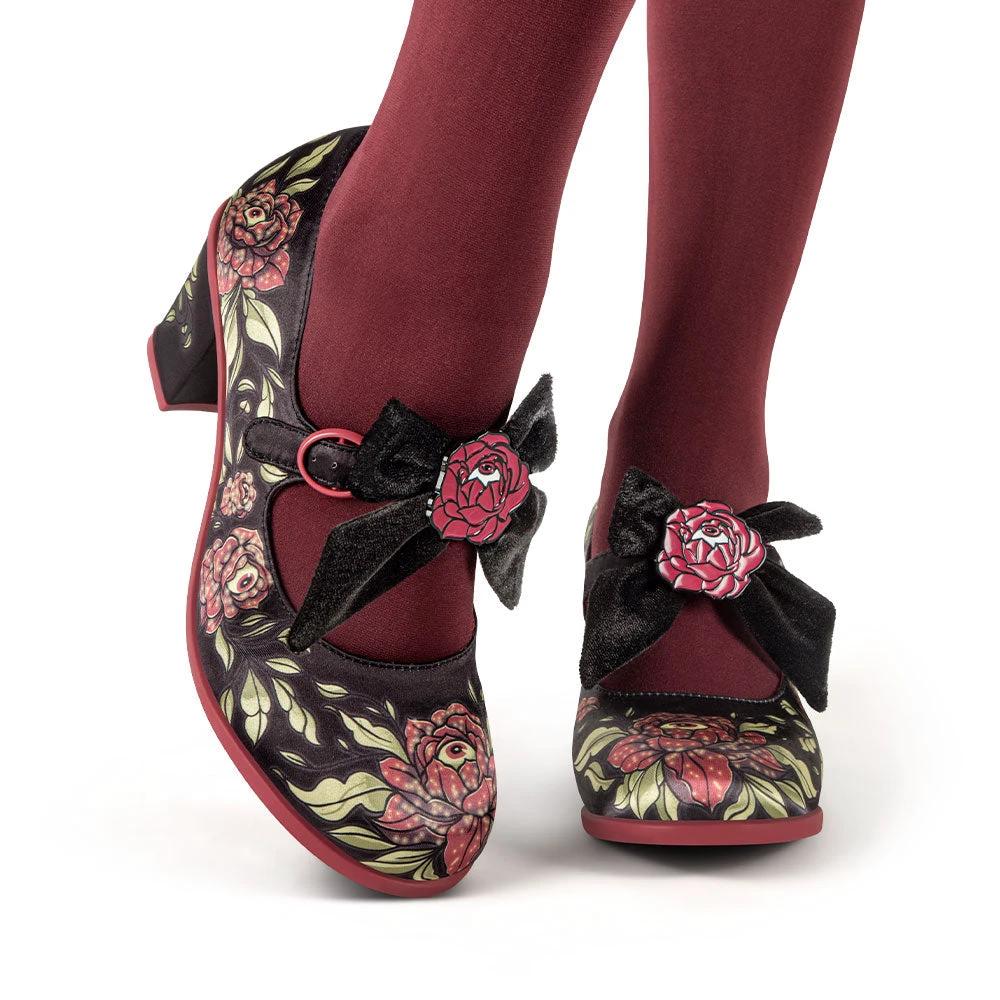 Chocolaticas® Mid Heels Rose Of Life Women's Mary Jane Pump by Hot Chocolate Design