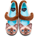 Chocolaticas® Mid Heels Siamese Cat Women's Mary Jane Pump Mid Heels La Vie Bien Chocolaticas® Mid Heels Siamese Cat Women's Mary Jane Pump