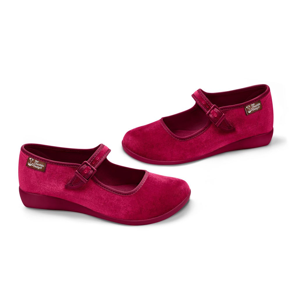 Chocolaticas® Red Wine Women's Mary Jane Flat by Hot Chocolate Design