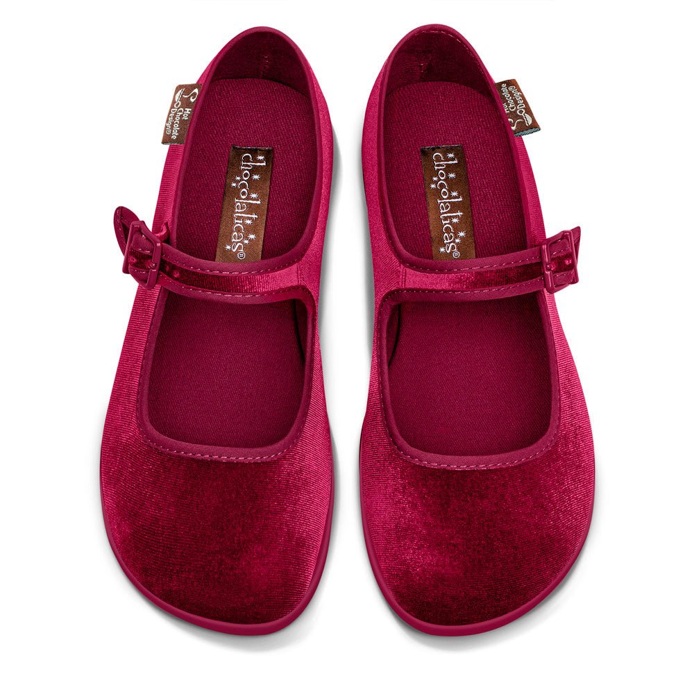Chocolaticas® Red Wine Women's Mary Jane Flat by Hot Chocolate Design