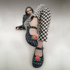 Chocolaticas® Rockabilly Women's Mary Jane Flat Mary Jane Flats La Vie Bien Chocolaticas® Rockabilly Women's Mary Jane Flat