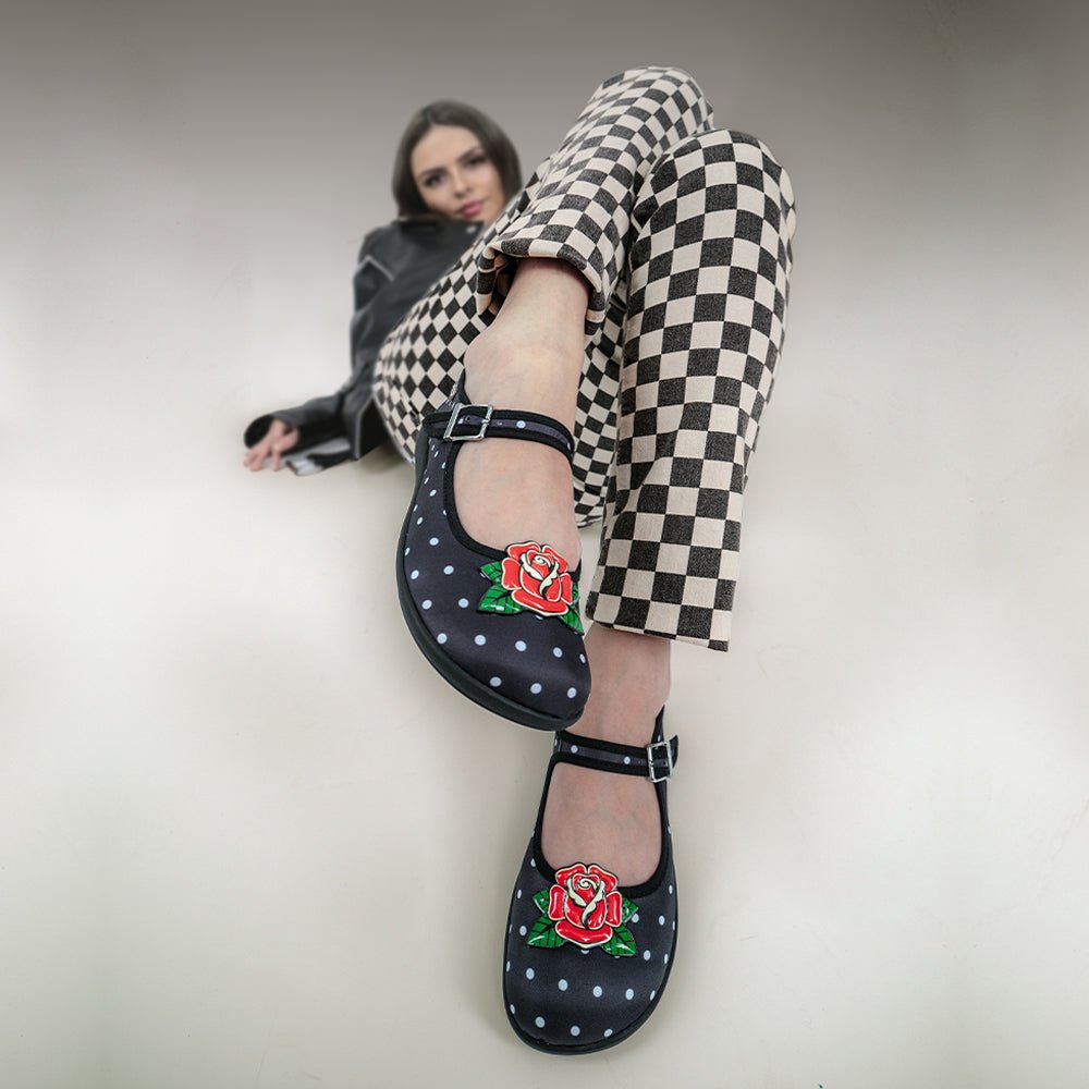Chocolaticas® Rockabilly Women's Mary Jane Flat Mary Jane Flats La Vie Bien Chocolaticas® Rockabilly Women's Mary Jane Flat