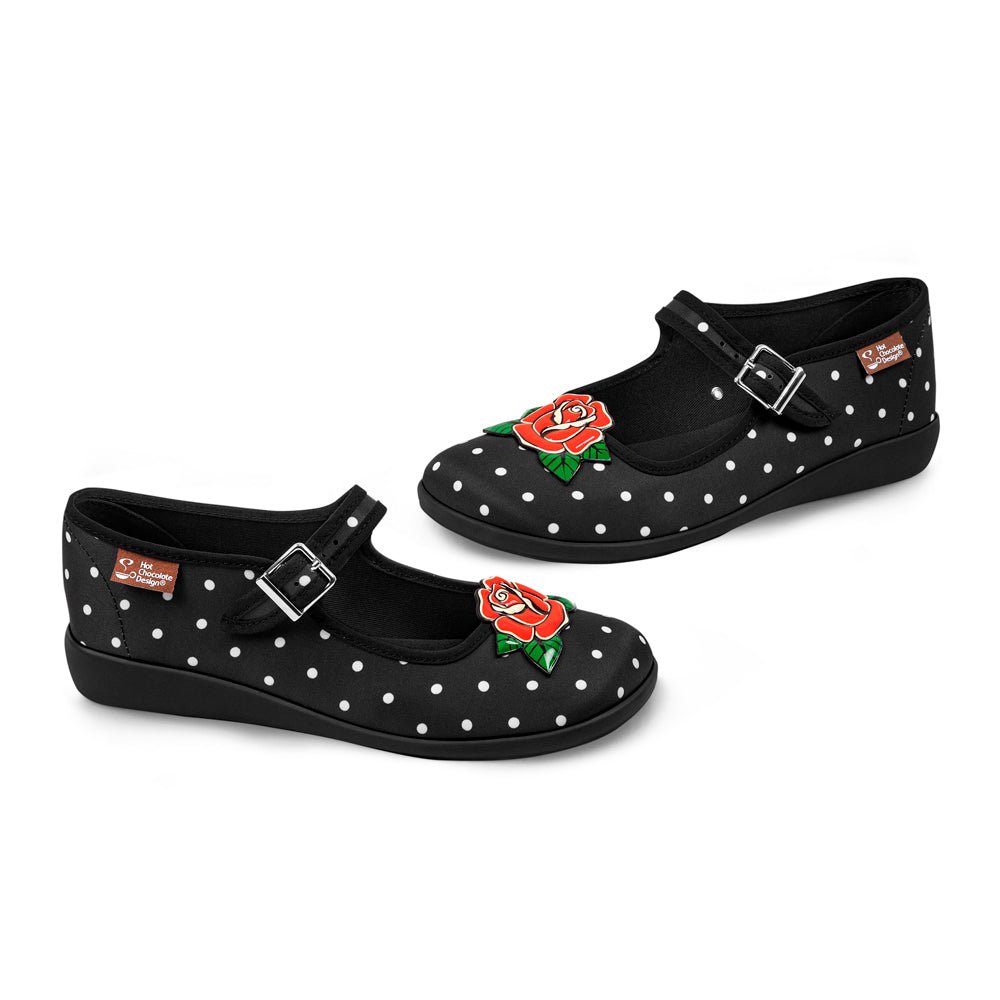 Chocolaticas® Rockabilly Women's Mary Jane Flat Mary Jane Flats La Vie Bien Chocolaticas® Rockabilly Women's Mary Jane Flat