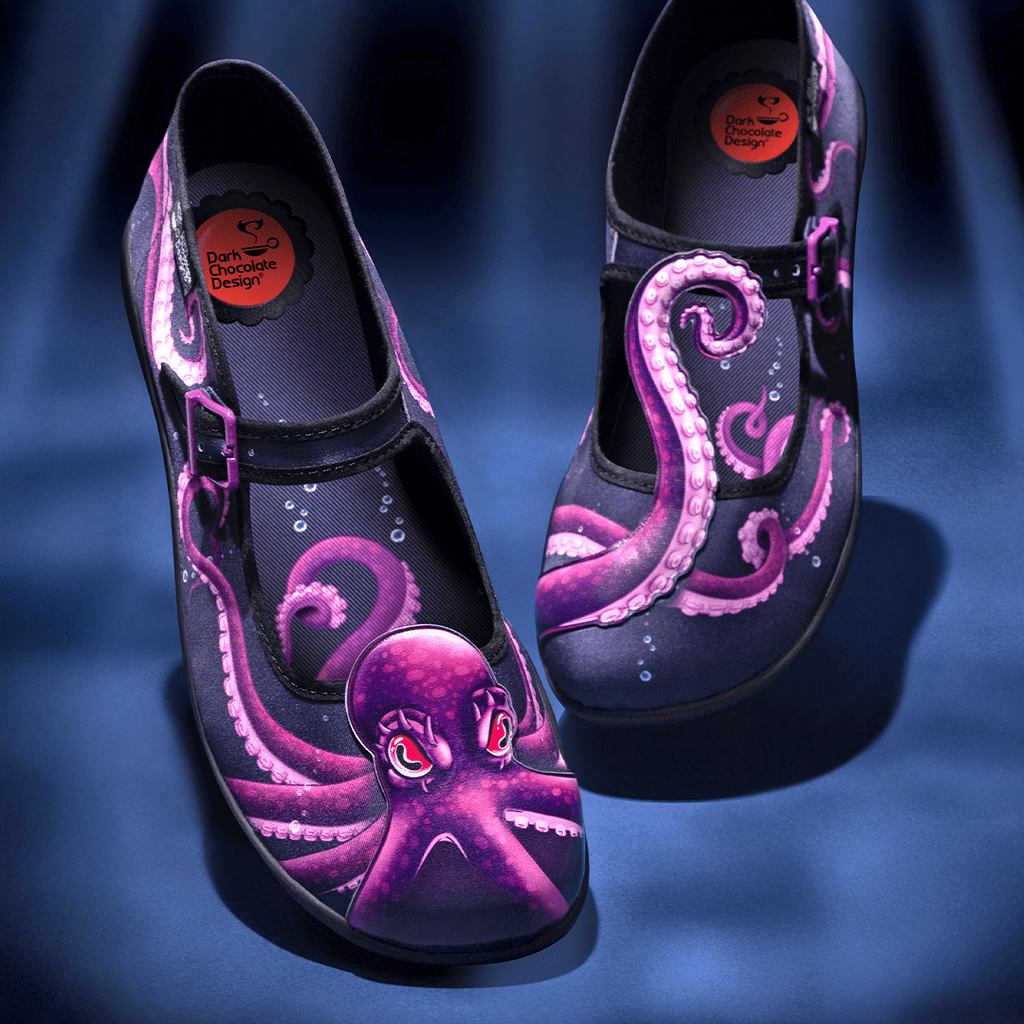 Chocolaticas® Sea Demon Women's Mary Jane Flat Mary Jane Flats La Vie Bien Chocolaticas® Sea Demon Women's Mary Jane Flat