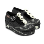 Chocolaticas® Skeletons Under Your Bed Women's Mary Jane Platform by Hot Chocolate Design