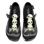 Chocolaticas® Skeletons Under Your Bed Women's Mary Jane Platform by Hot Chocolate Design