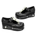 Chocolaticas® Skeletons Under Your Bed Women's Mary Jane Platform by Hot Chocolate Design