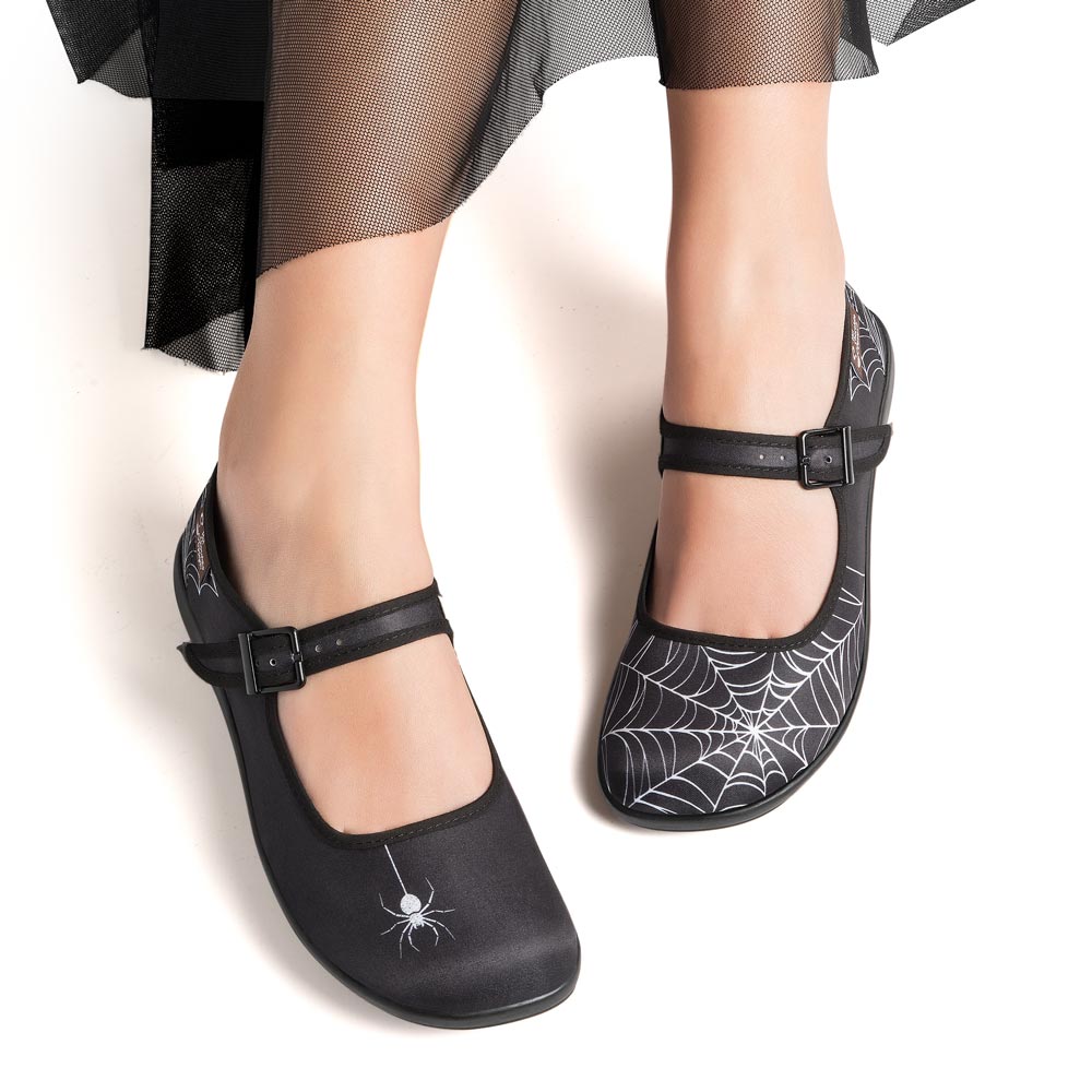 Chocolaticas® Spider Women's Mary Jane Flat Mary Jane Flats La Vie Bien Chocolaticas® Spider Women's Mary Jane Flat