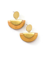 Chord Geometric Wood Studs - Brass by Fair Anita