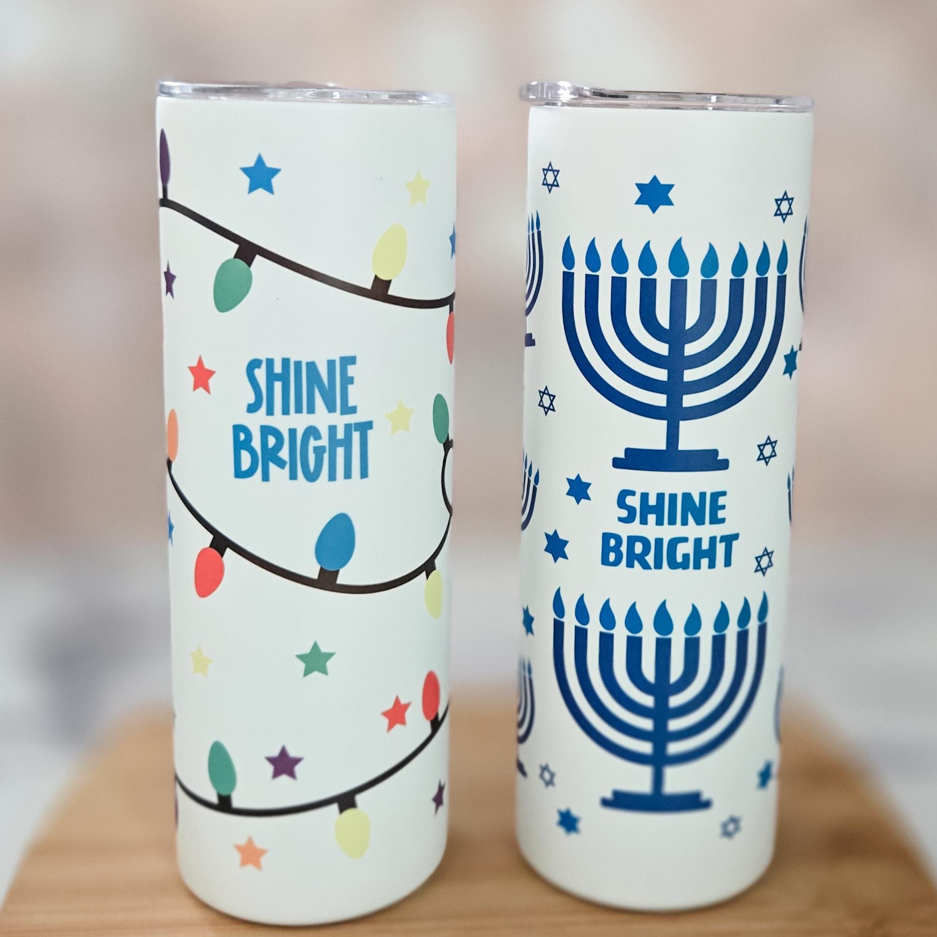 Chrismukkah Glow - in - the - Dark 20oz Tumbler Set
