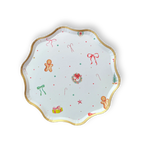 Christmas Bows Patterned Paper Plate