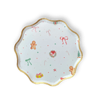 Christmas Bows Patterned Paper Plate 8.5 Inch Plate La Vie Bien Christmas Bows Patterned Paper Plate