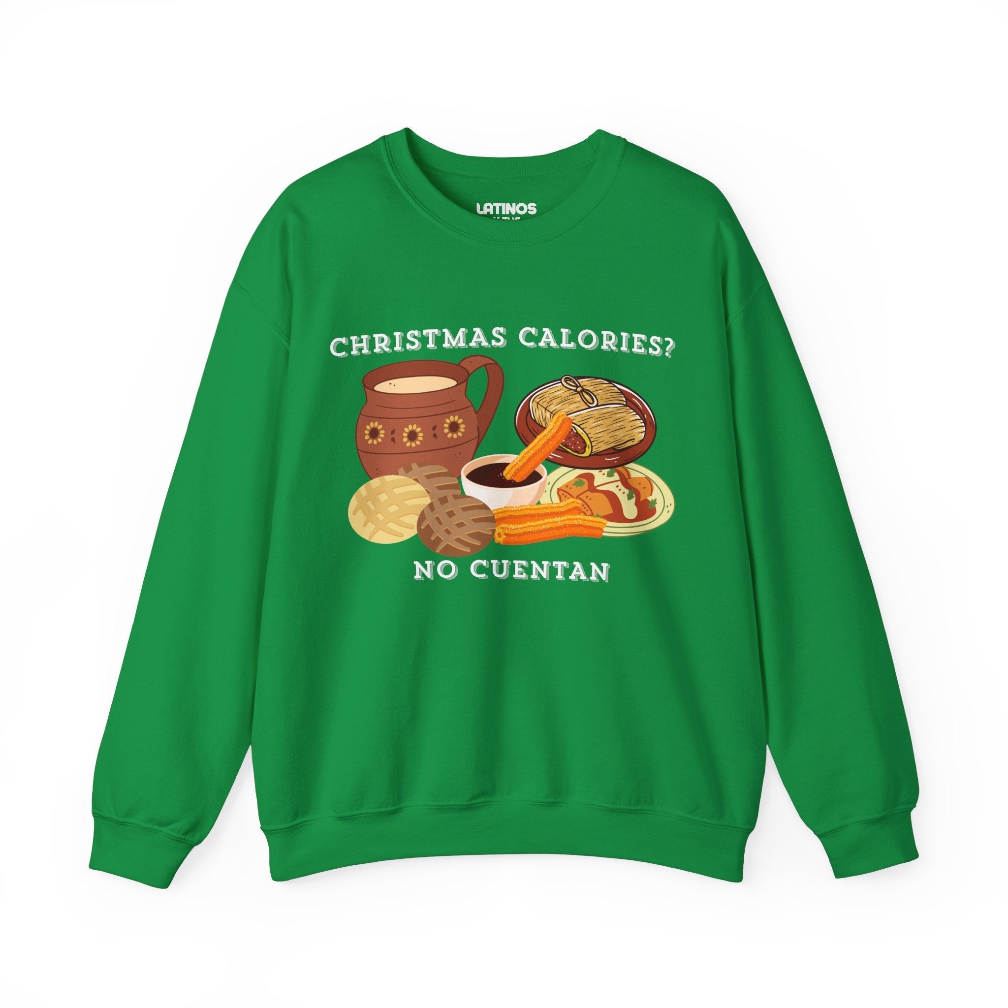 Christmas Calories No Cuentan Comfy Crewneck Sweater | Latino Holiday | 3 Colors Sweatshirt La Vie Bien Christmas Calories No Cuentan Comfy Crewneck Sweater | Latino Holiday | 3 Colors