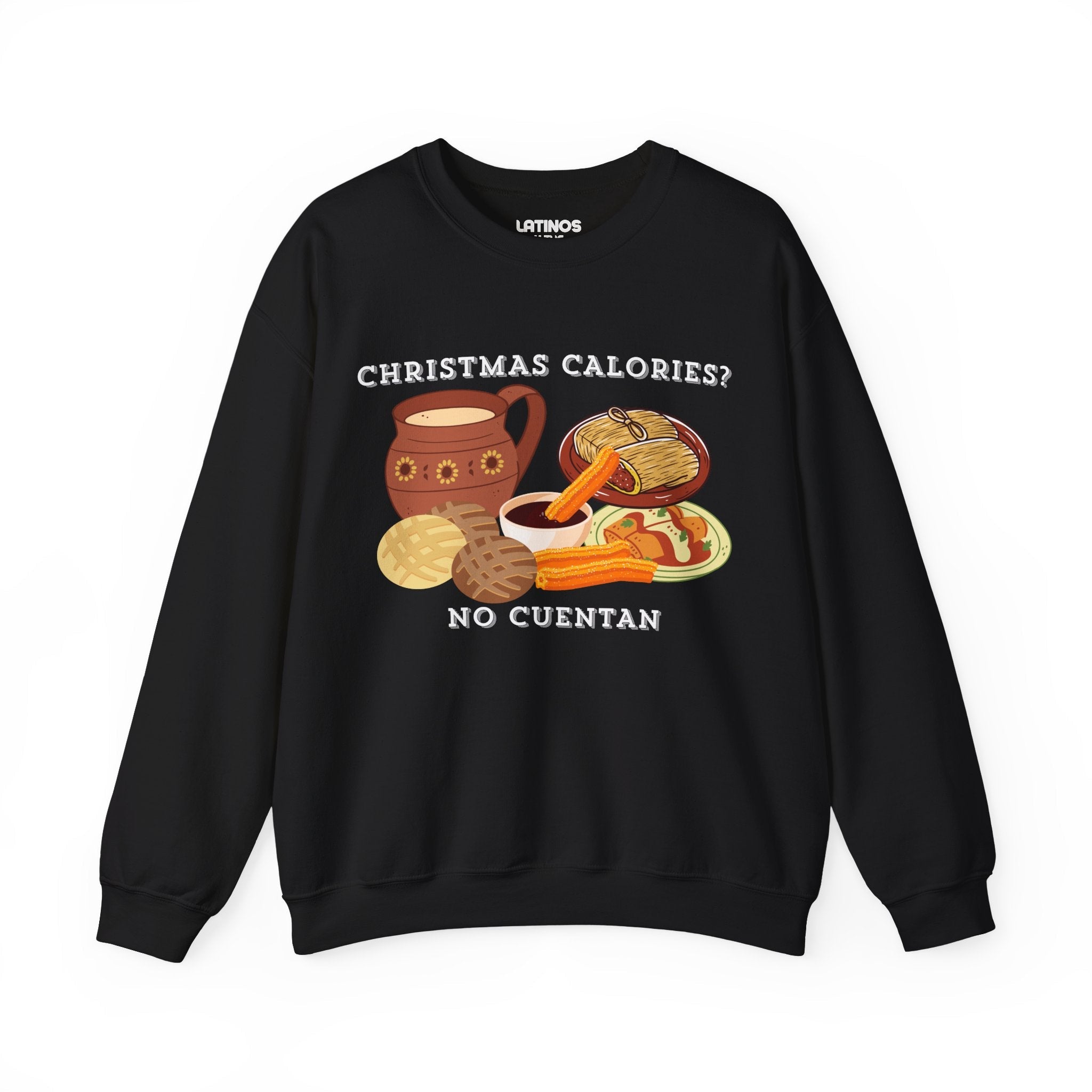 Christmas Calories No Cuentan Comfy Crewneck Sweater | Latino Holiday | 3 Colors Sweatshirt La Vie Bien Christmas Calories No Cuentan Comfy Crewneck Sweater | Latino Holiday | 3 Colors