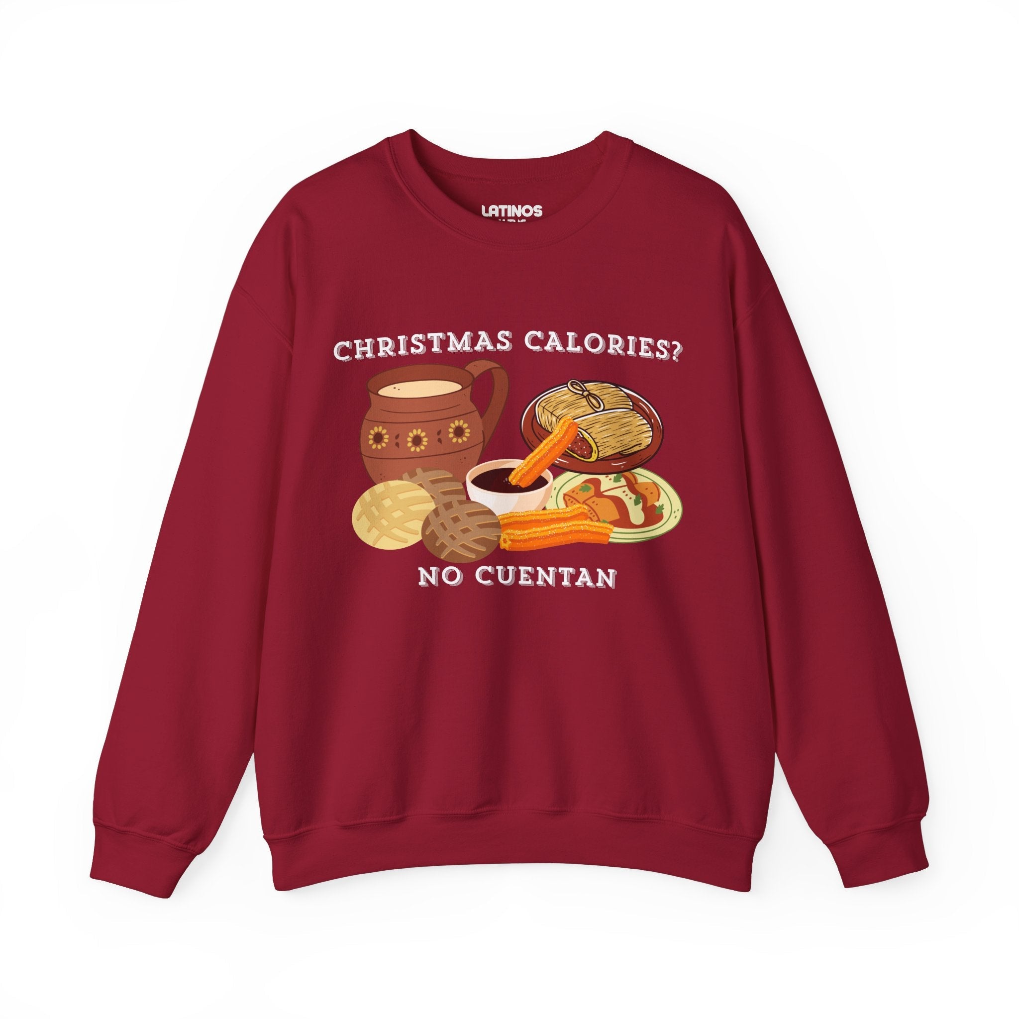 Christmas Calories No Cuentan Comfy Crewneck Sweater | Latino Holiday | 3 Colors Sweatshirt La Vie Bien Christmas Calories No Cuentan Comfy Crewneck Sweater | Latino Holiday | 3 Colors