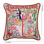 Christmas Carol Hand - Embroidered Pillow by Cat Studio Pillows La Vie Bien Christmas Carol Hand - Embroidered Pillow by Cat Studio