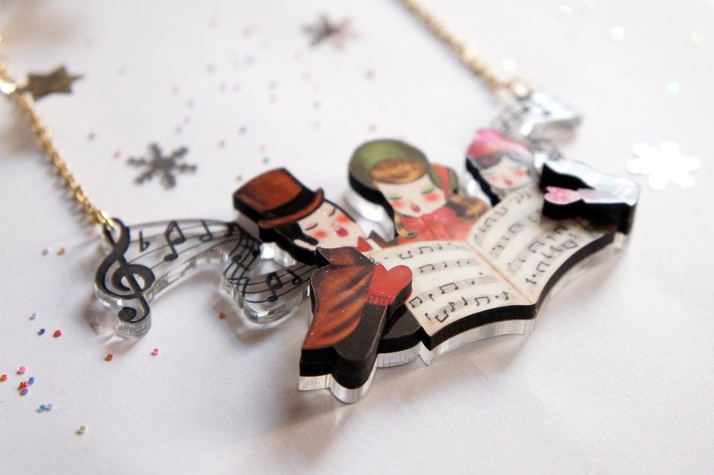 Christmas Carols Necklace by Laliblue Necklaces La Vie Bien Christmas Carols Necklace by Laliblue