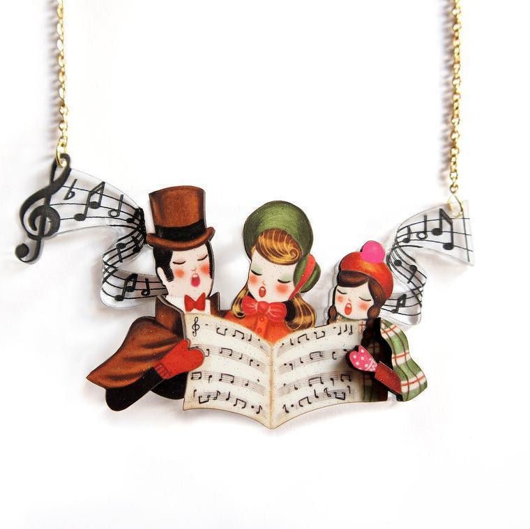 Christmas Carols Necklace by Laliblue Necklaces La Vie Bien Christmas Carols Necklace by Laliblue