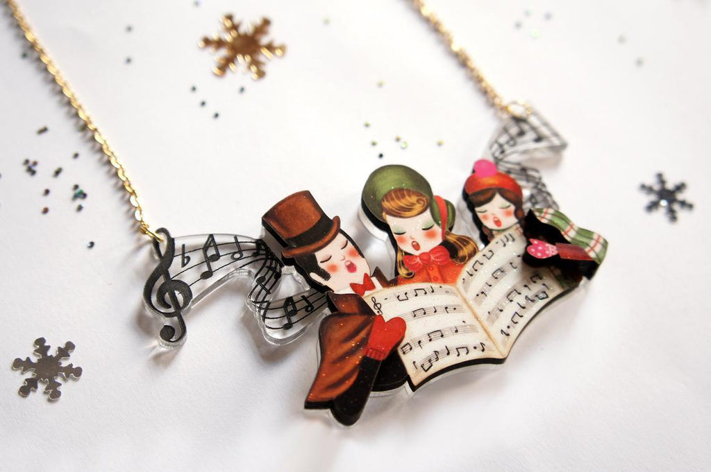 Christmas Carols Necklace by Laliblue Necklaces La Vie Bien Christmas Carols Necklace by Laliblue