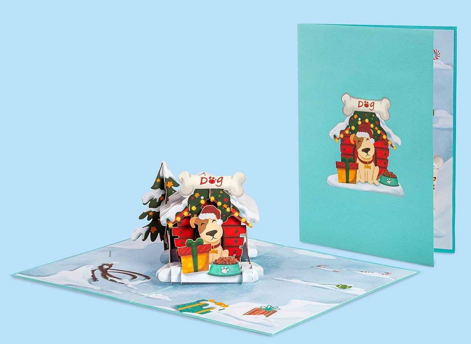 Christmas Dog House Pop Up Card by Paper Love