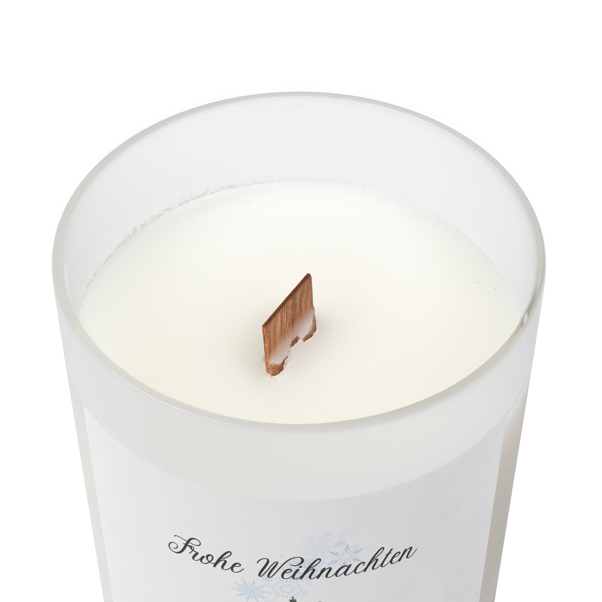 Christmas Frosted Glass Candle — "Frohe Weihnachten" Winter Pine Scented Candle (11oz) Home Decor La Vie Bien Christmas Frosted Glass Candle — "Frohe Weihnachten" Winter Pine Scented Candle (11oz)