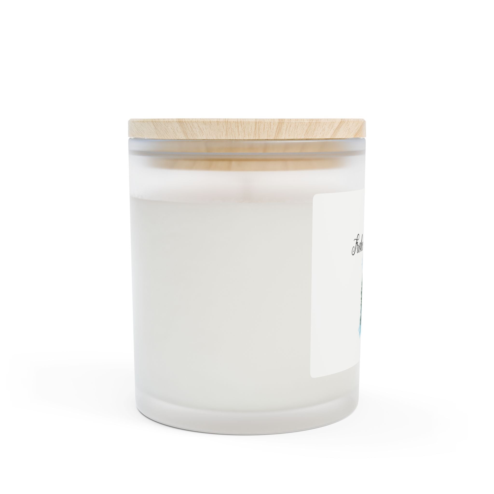 Christmas Frosted Glass Candle — "Frohe Weihnachten" Winter Pine Scented Candle (11oz) Home Decor La Vie Bien Christmas Frosted Glass Candle — "Frohe Weihnachten" Winter Pine Scented Candle (11oz)
