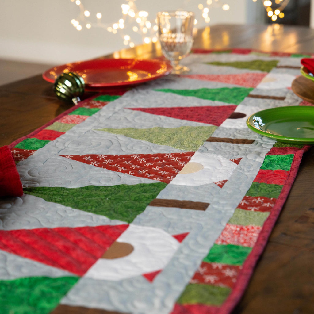 Christmas Gnomes Quilted Table Runner Precut Quilt Kit Quilt Kit La Vie Bien Christmas Gnomes Quilted Table Runner Precut Quilt Kit