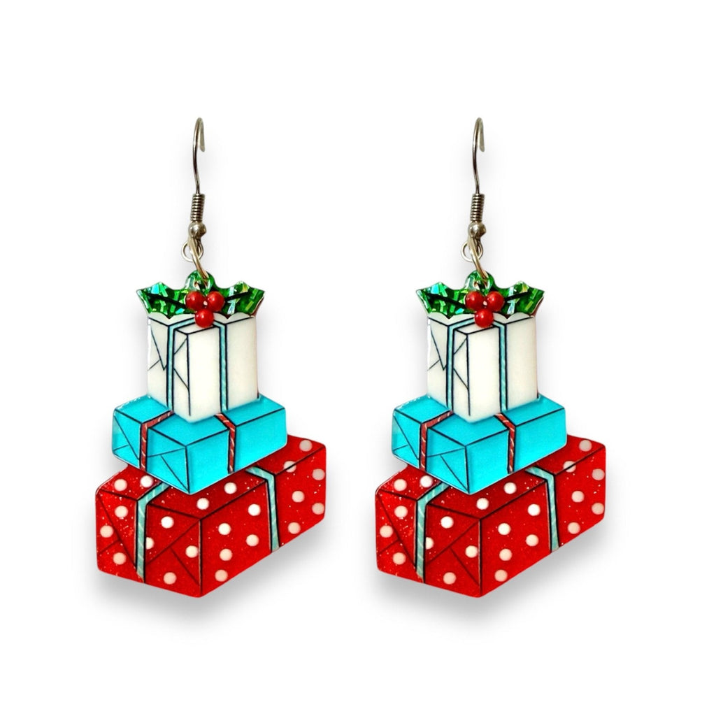 Christmas Happy Mail Earrings by 50's Vintage Dame x Lipstick & Chrome Earrings La Vie Bien Christmas Happy Mail Earrings by 50's Vintage Dame x Lipstick & Chrome