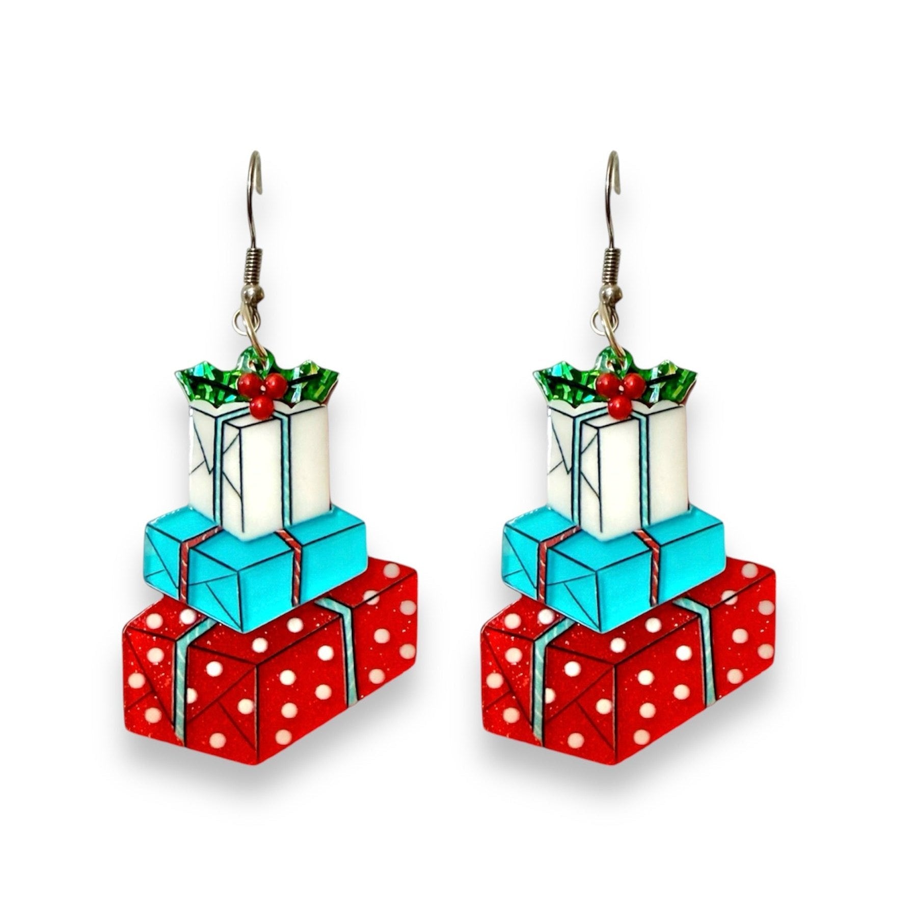 Christmas Happy Mail Earrings by 50's Vintage Dame x Lipstick & Chrome Earrings La Vie Bien Christmas Happy Mail Earrings by 50's Vintage Dame x Lipstick & Chrome
