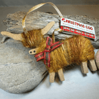Christmas Highland Cow Ornament - Made in Scotland Gifts La Vie Bien Christmas Highland Cow Ornament - Made in Scotland