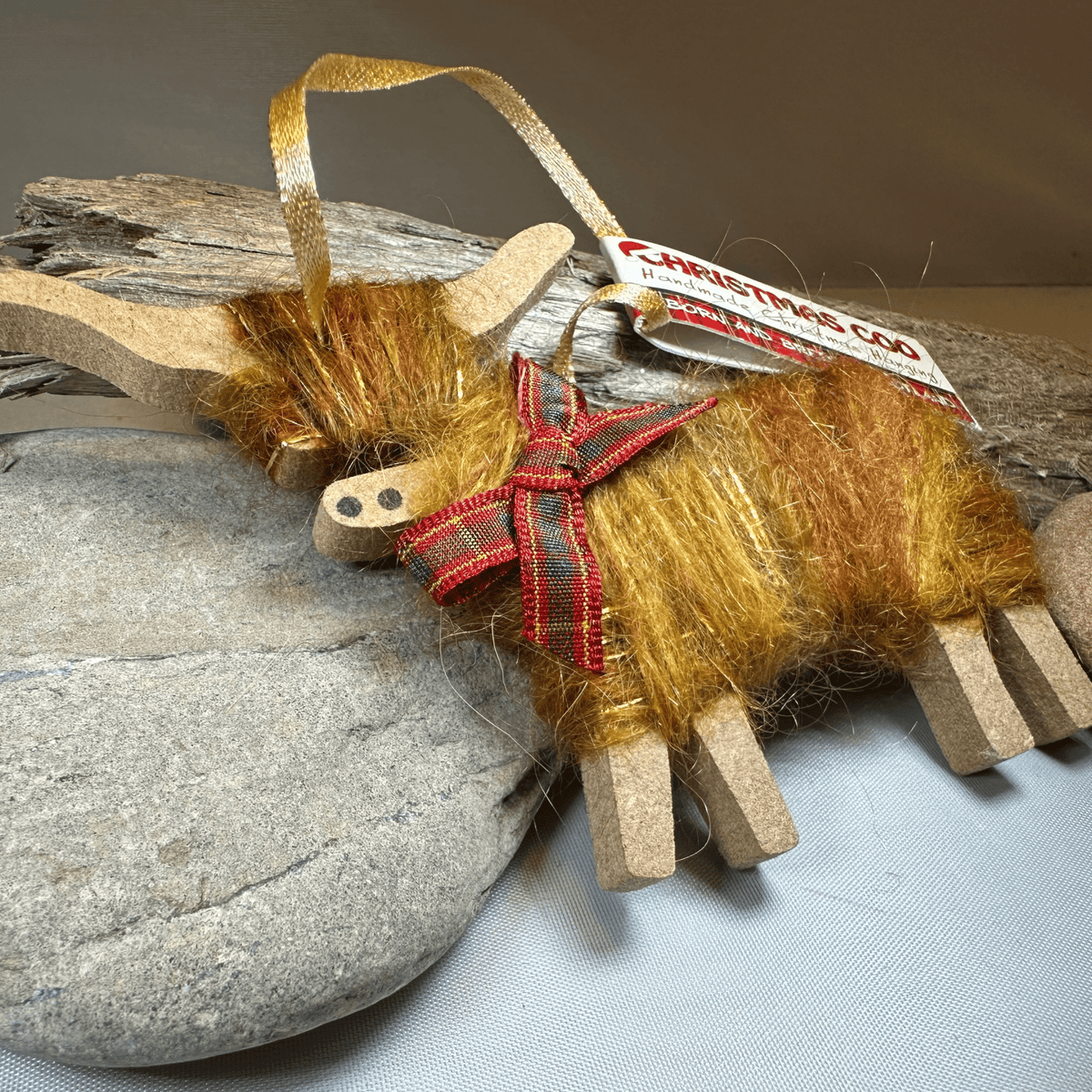Christmas Highland Cow Ornament - Made in Scotland Gifts La Vie Bien Christmas Highland Cow Ornament - Made in Scotland