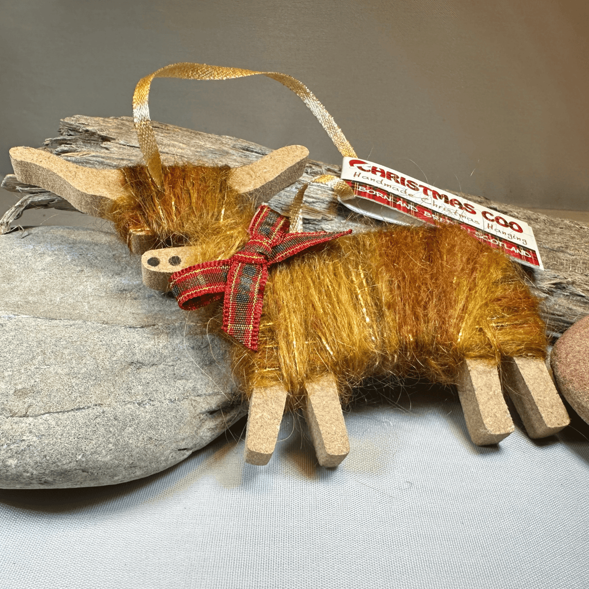 Christmas Highland Cow Ornament - Made in Scotland Gifts La Vie Bien Christmas Highland Cow Ornament - Made in Scotland