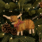 Christmas Highland Cow Ornament - Made in Scotland Gifts La Vie Bien Christmas Highland Cow Ornament - Made in Scotland