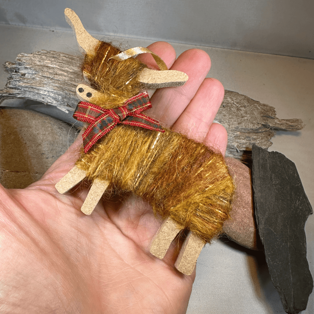 Christmas Highland Cow Ornament - Made in Scotland Gifts La Vie Bien Christmas Highland Cow Ornament - Made in Scotland
