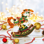 Christmas Horse Musical Figurine Resin Wind Up Holiday Decor 8 Inch Musical Figurines > Horses La Vie Bien Christmas Horse Musical Figurine Resin Wind Up Holiday Decor 8 Inch
