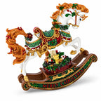 Christmas Horse Musical Figurine Resin Wind Up Holiday Decor 8 Inch Musical Figurines > Horses La Vie Bien Christmas Horse Musical Figurine Resin Wind Up Holiday Decor 8 Inch