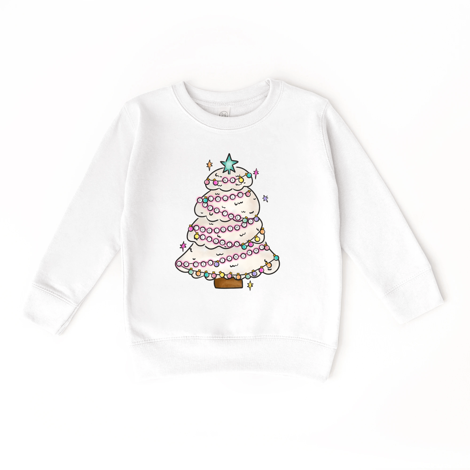Christmas Lights up till January toddler and youth Sweater by Benny and Ray Apparel