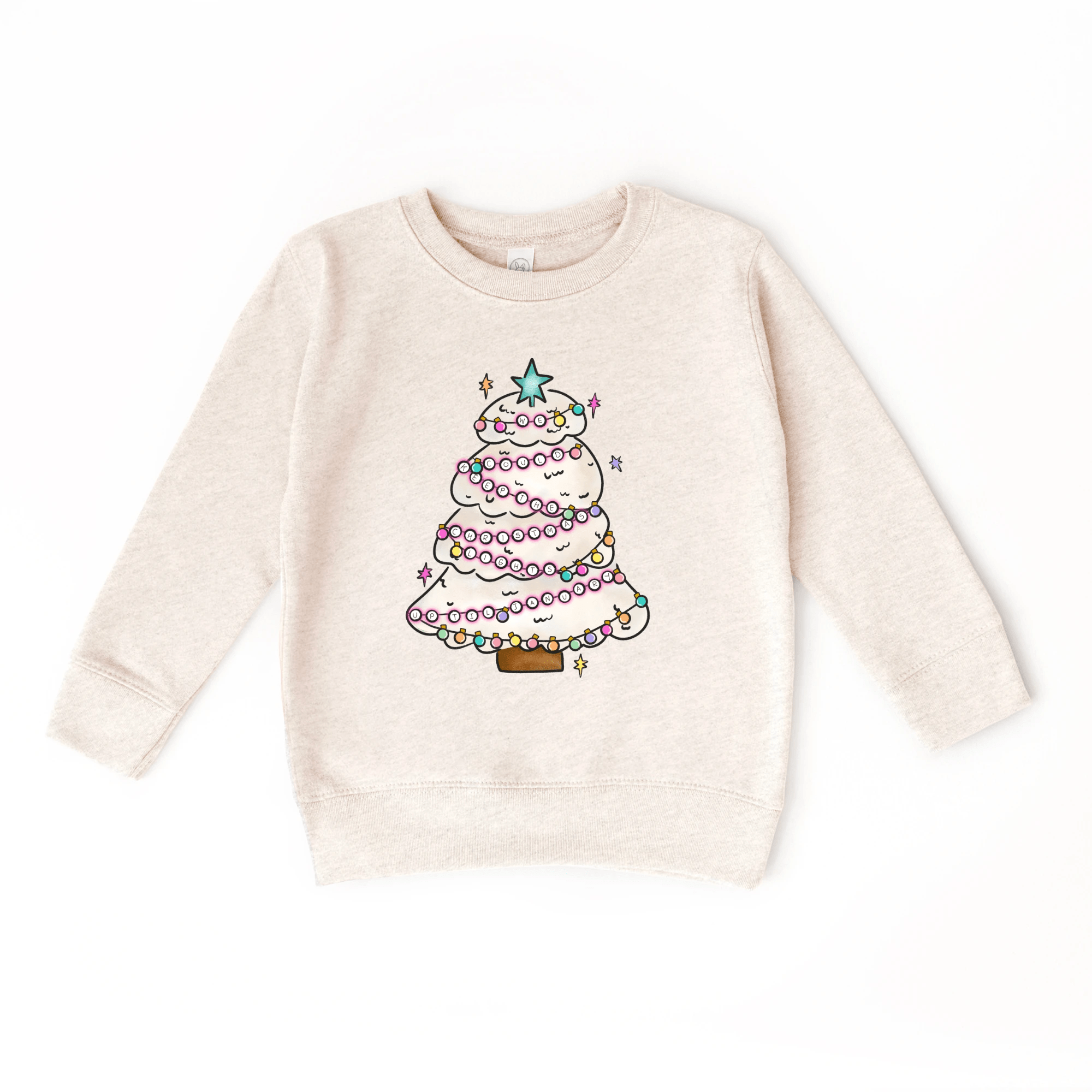 Christmas Lights up till January toddler and youth Sweater by Benny and Ray Apparel