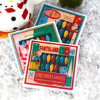 Christmas Lights Vintage Christmas Coaster Set coaster set La Vie Bien Christmas Lights Vintage Christmas Coaster Set